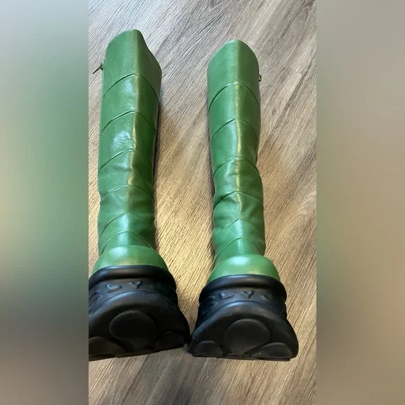 John Fluevog Green Paloma Boots Size 8 - Picture 8 of 12